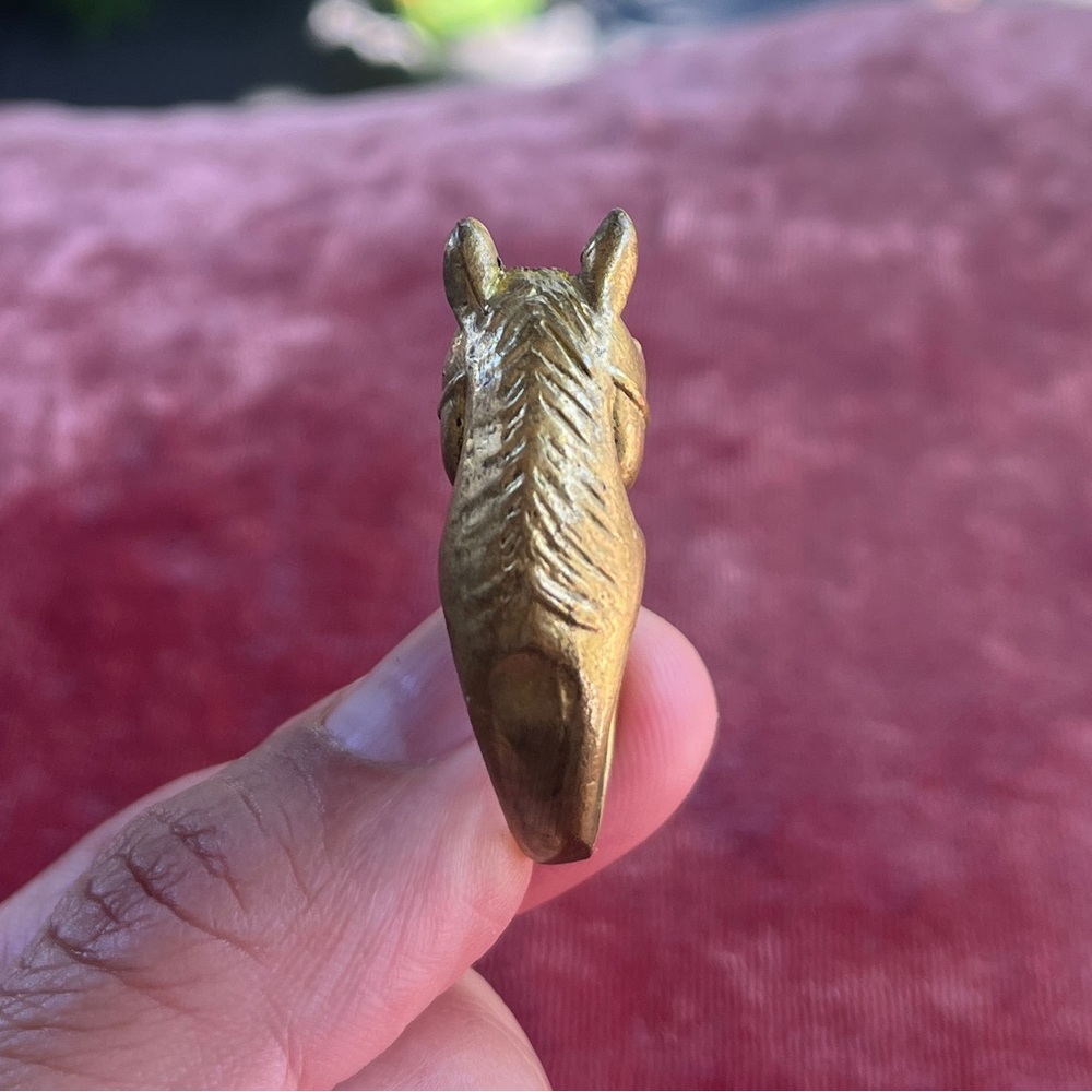 Unique Brass Horse Ring Adjustable - image 8